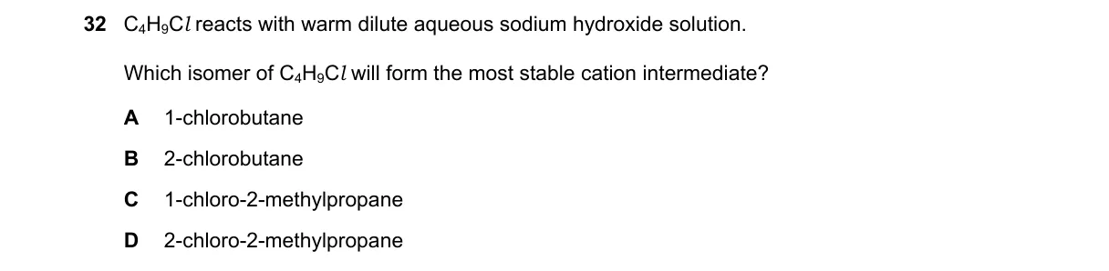 Question 32 from 9701/12/O/N/22