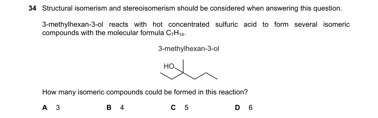 Question 34 from 9701/12/O/N/22