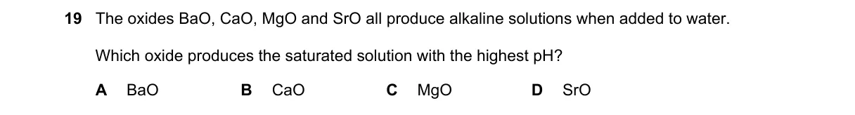 Question 19 from 9701/13/O/N/22