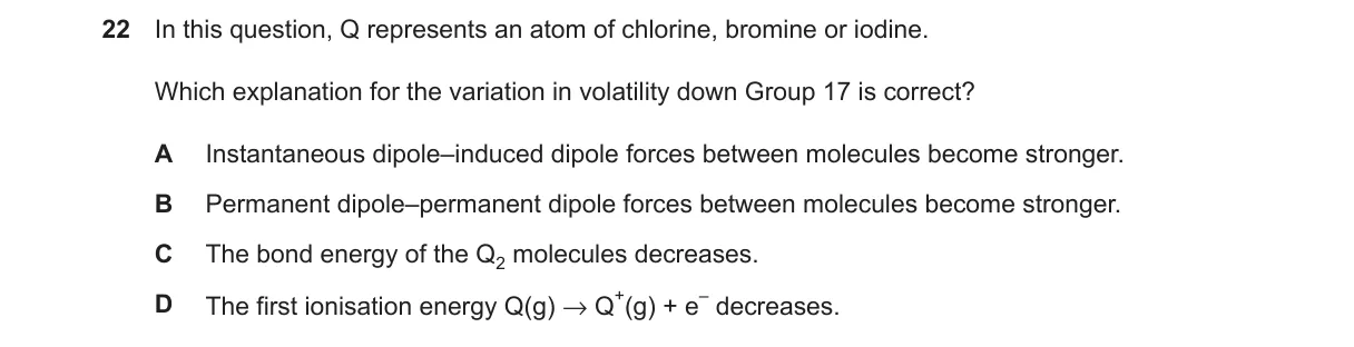 Question 22 from 9701/11/O/N/23