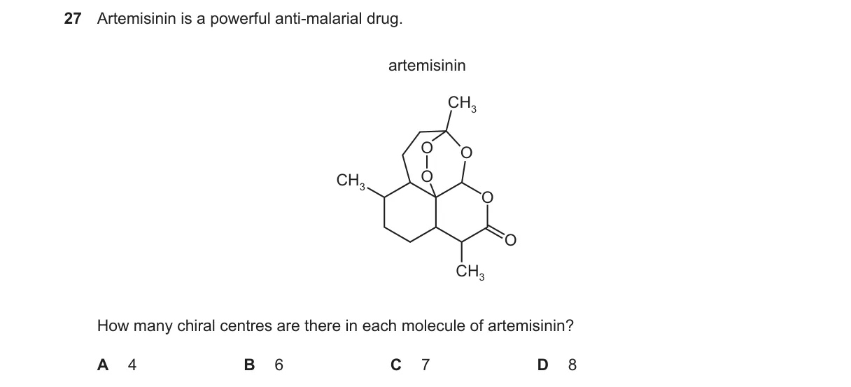 Question 27 from 9701/12/O/N/23