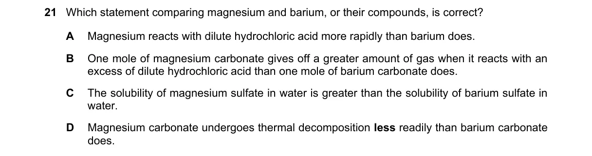 Question 21 from 9701/12/O/N/24