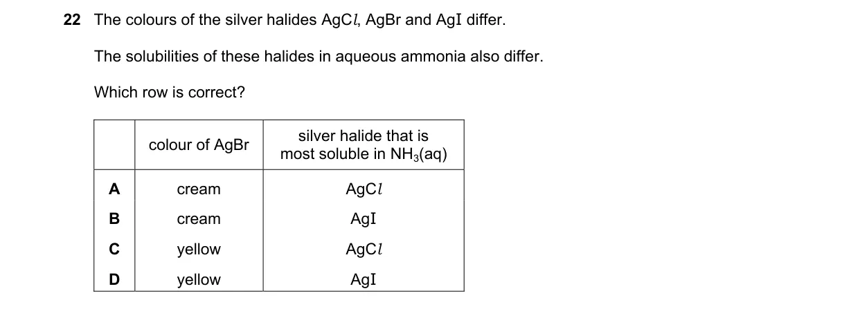 Question 22 from 9701/12/O/N/24