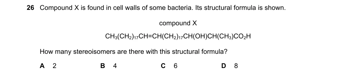 Question 26 from 9701/12/O/N/24