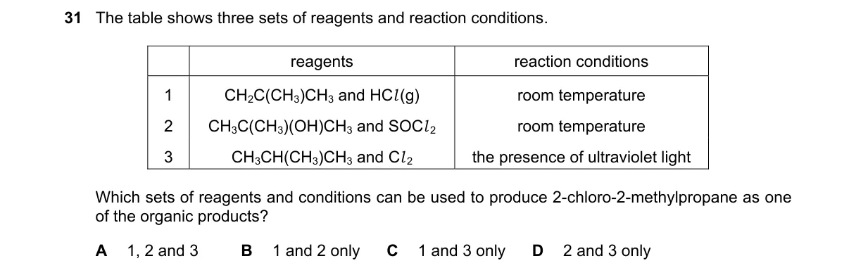 Question 31 from 9701/12/O/N/24