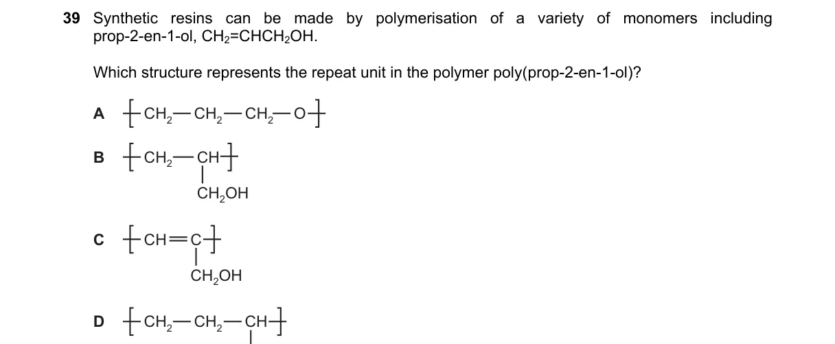 Question 39 from 9701/12/O/N/24