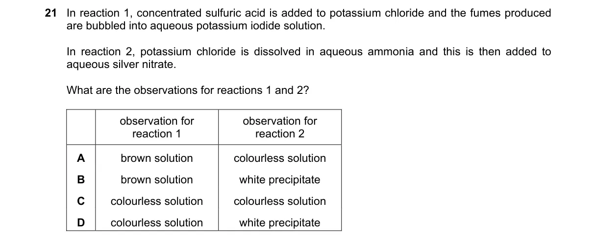 Question 21 from 9701/13/O/N/24