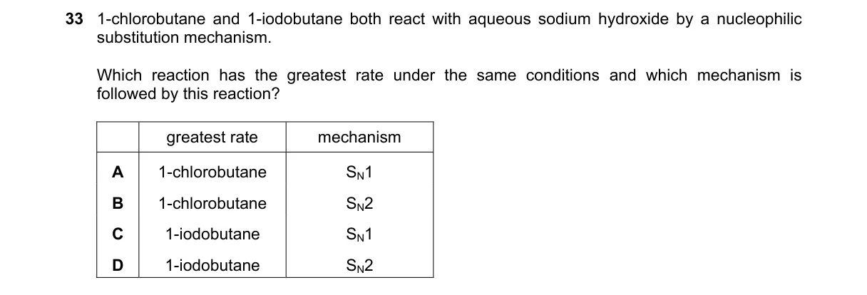 Question 33 from 9701/13/O/N/24