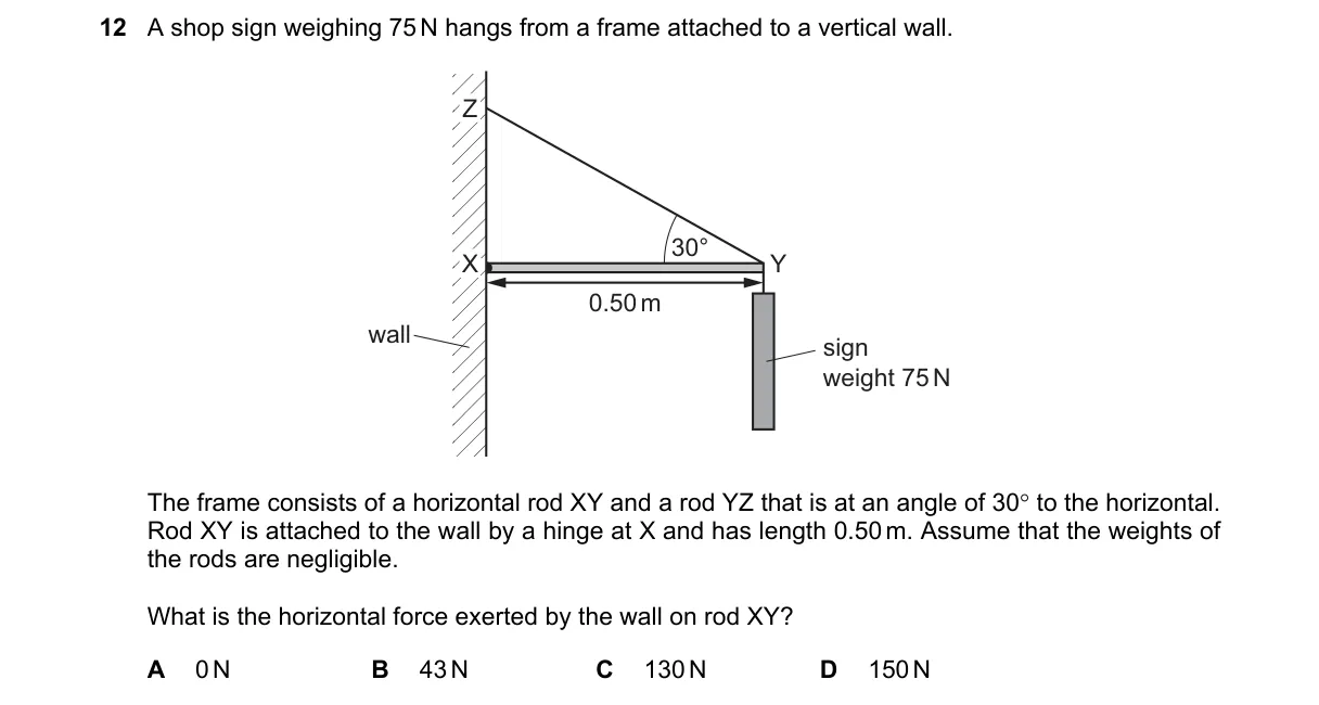 Question 12 from 9702/13/M/J/19
