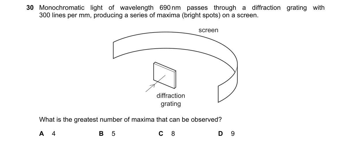 Question 30 from 9702/13/M/J/19