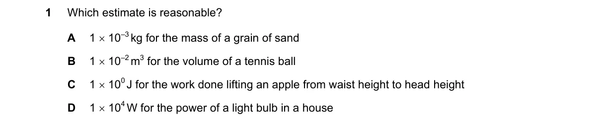 Question 1 from 9702/12/M/J/22