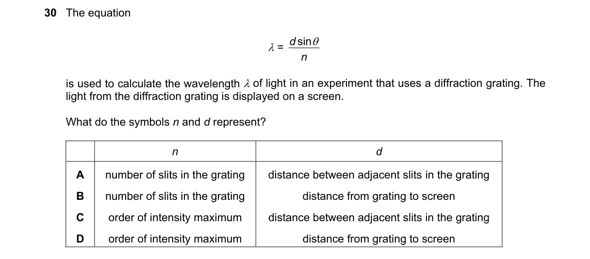 Question 30 from 9702/12/M/J/22