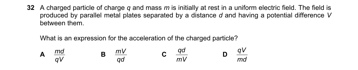 Question 32 from 9702/11/O/N/18