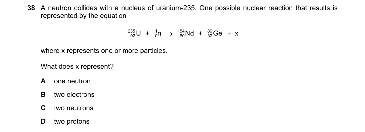 Question 38 from 9702/13/O/N/18