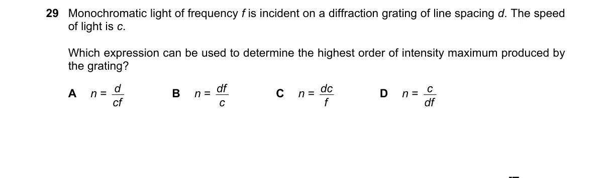 Question 29 from 9702/11/O/N/19