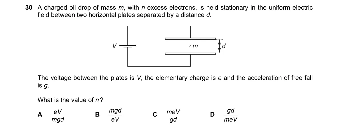 Question 30 from 9702/12/O/N/19