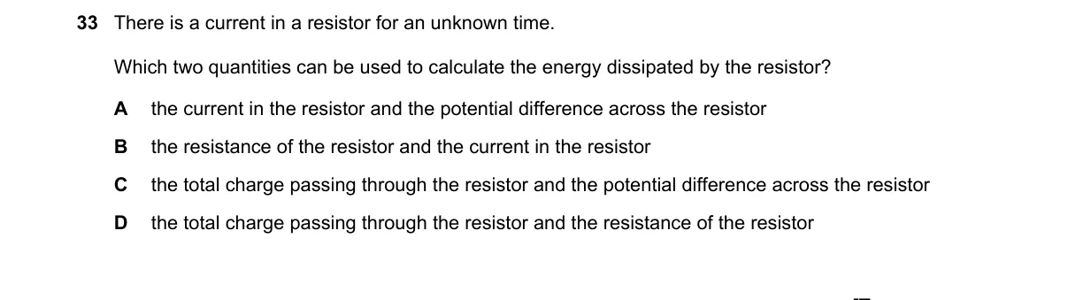Question 33 from 9702/12/O/N/19