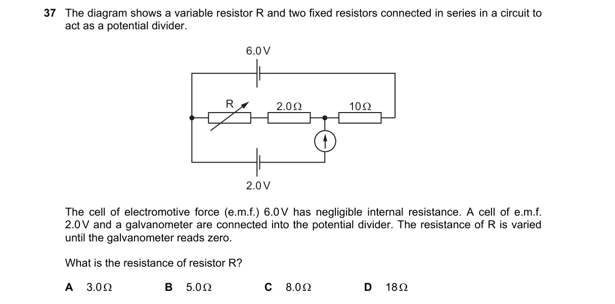 Question 37 from 9702/12/O/N/19