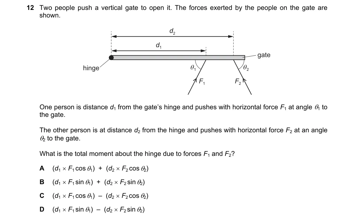Question 12 from 9702/11/O/N/20