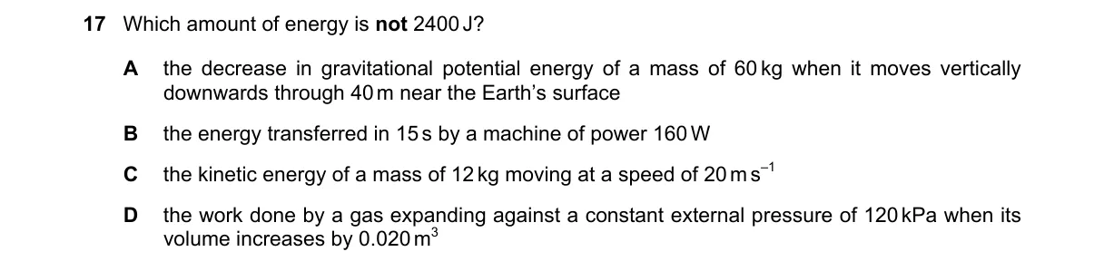Question 17 from 9702/11/O/N/20