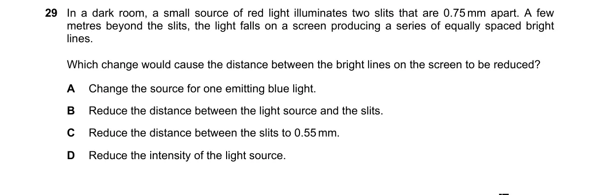 Question 29 from 9702/13/O/N/20