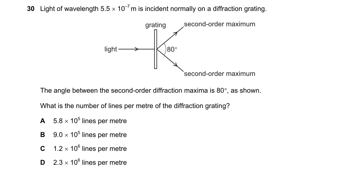 Question 30 from 9702/12/O/N/21