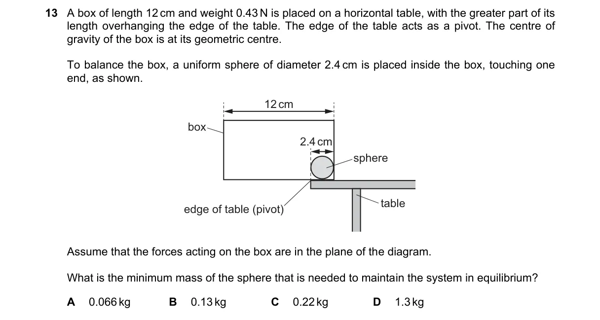 Question 13 from 9702/12/O/N/22