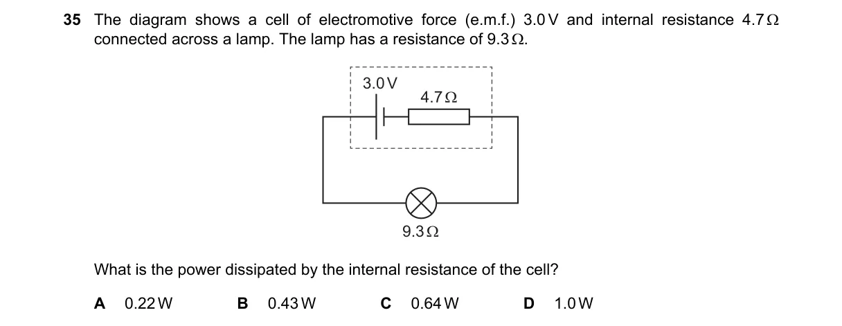 Question 35 from 9702/12/O/N/22