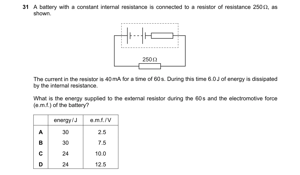 Question 31 from 9702/13/O/N/22