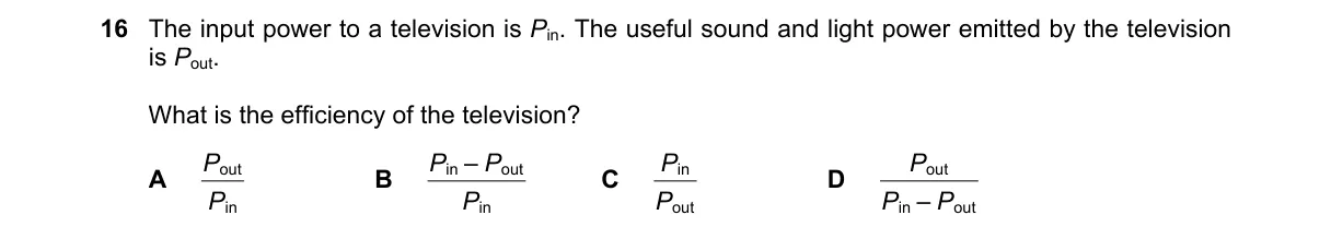Question 16 from 9702/11/O/N/23