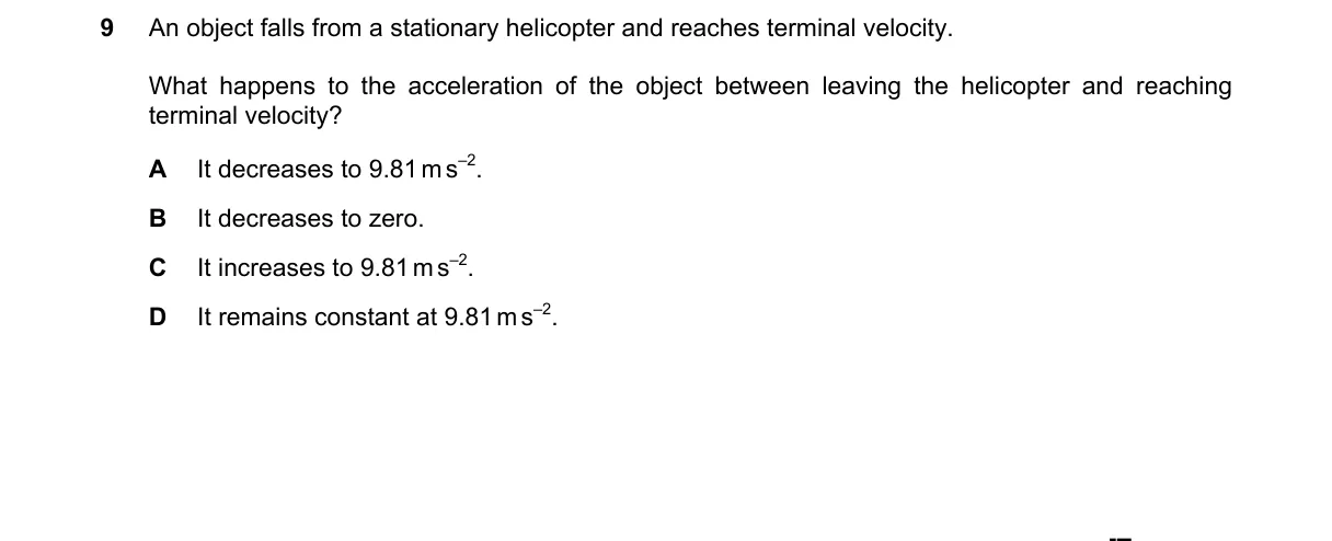 Question 9 from 9702/12/O/N/23
