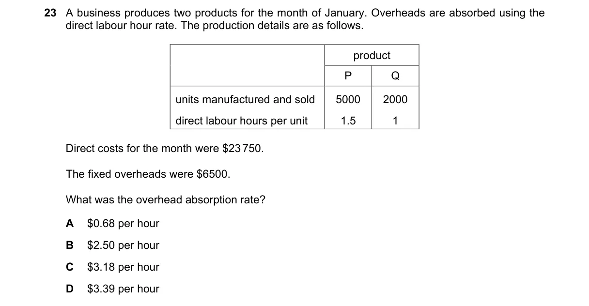 Question 23 from 9706/13/M/J/18