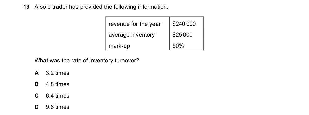 Question 19 from 9706/13/M/J/19