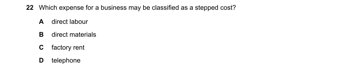Question 22 from 9706/13/M/J/20