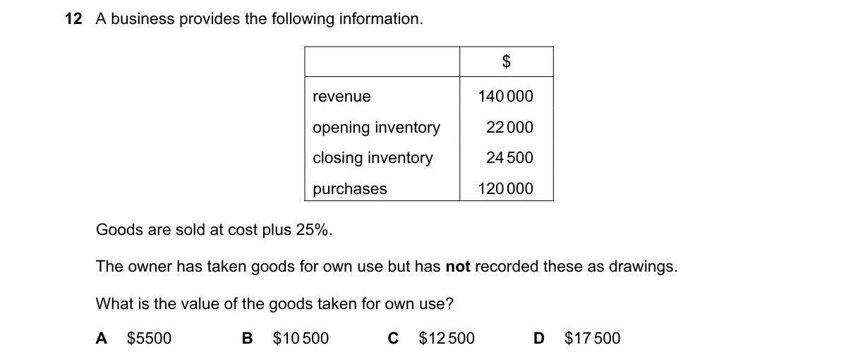 Question 12 from 9706/12/M/J/22