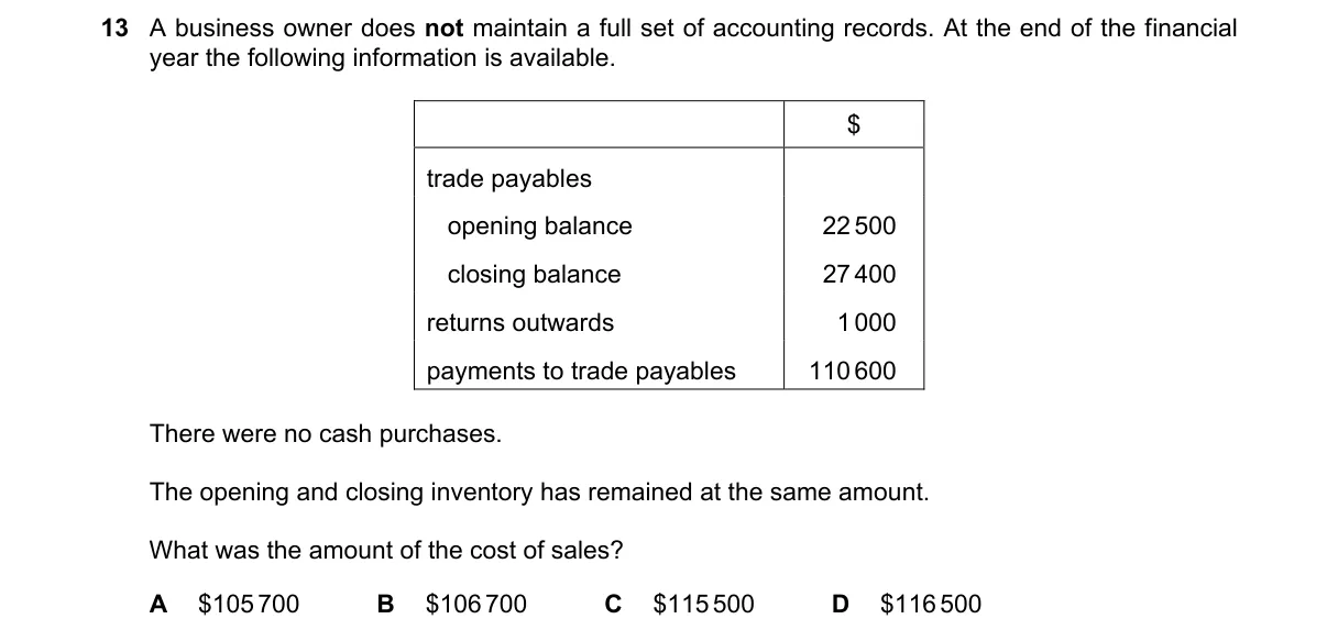 Question 13 from 9706/12/M/J/22