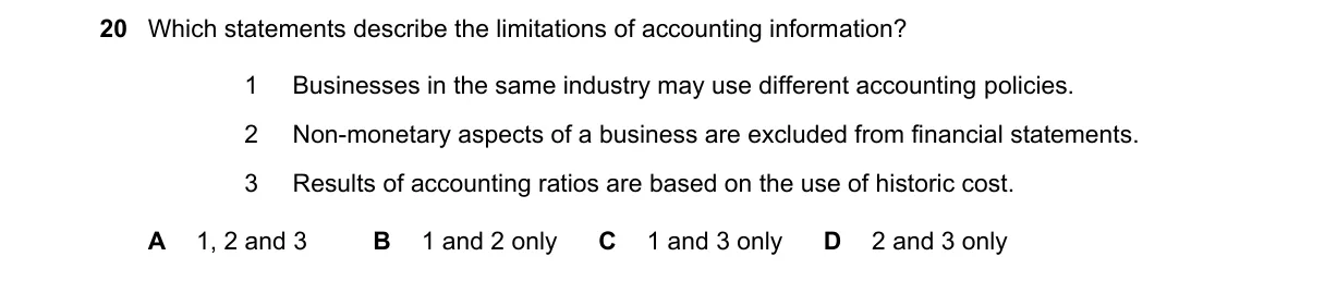 Question 20 from 9706/13/M/J/23
