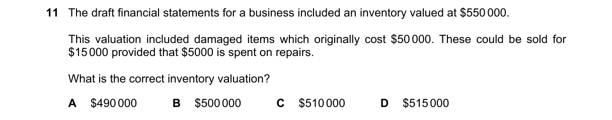 Question 11 from 9706/12/O/N/18