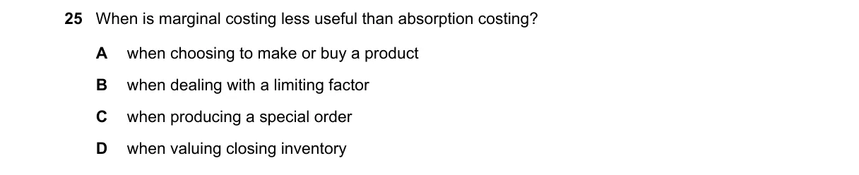Question 25 from 9706/12/O/N/18