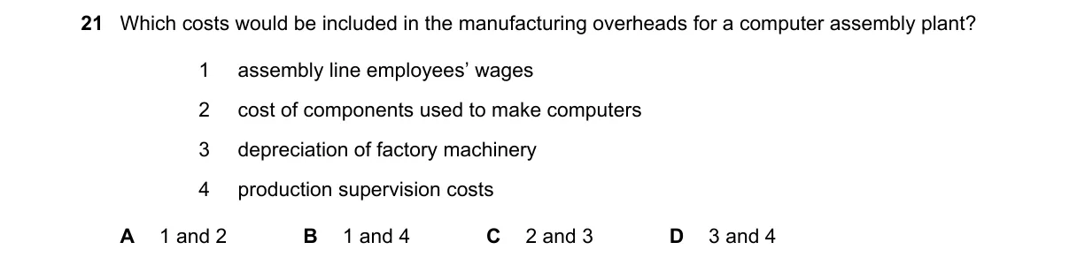 Question 21 from 9706/13/O/N/18