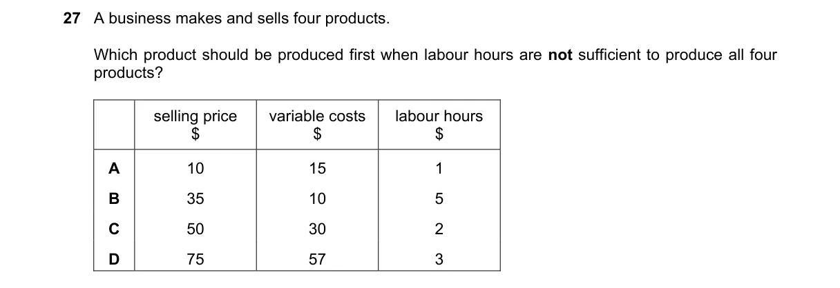 Question 27 from 9706/13/O/N/18