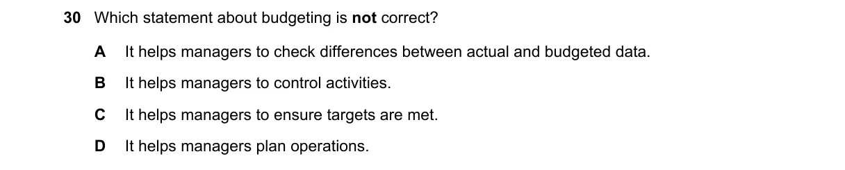 Question 30 from 9706/13/O/N/18