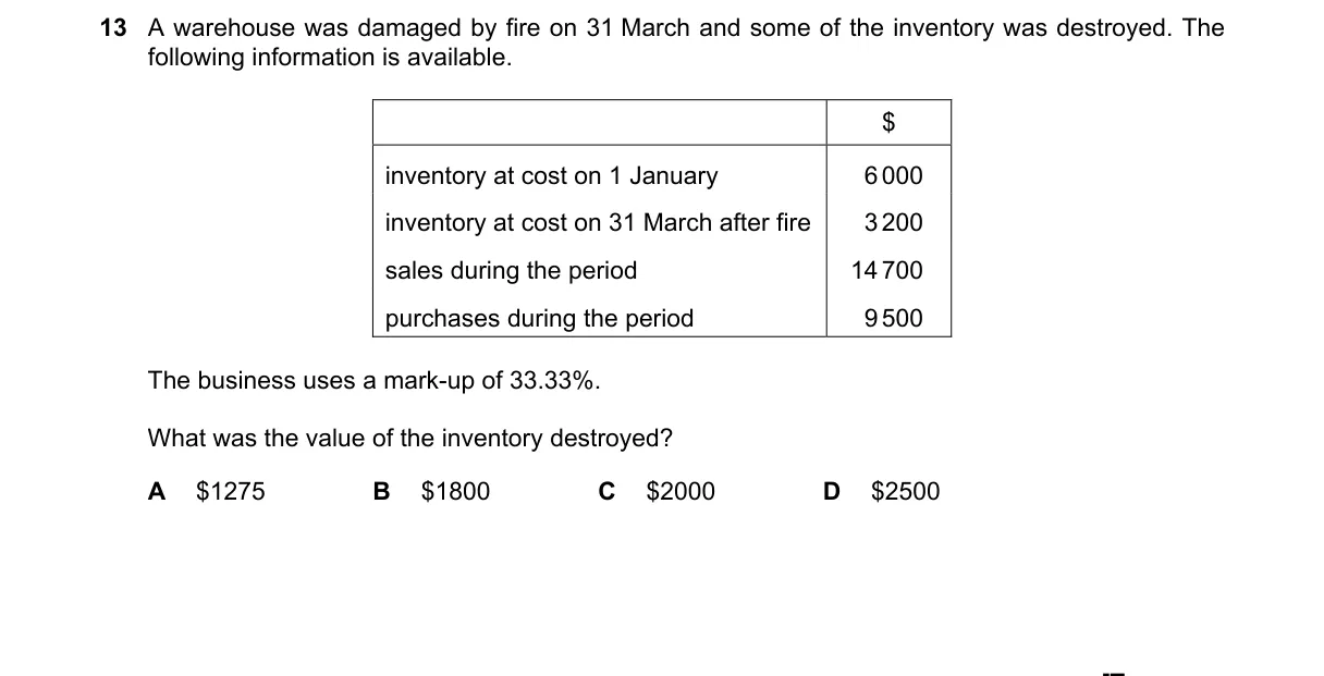 Question 13 from 9706/12/O/N/19