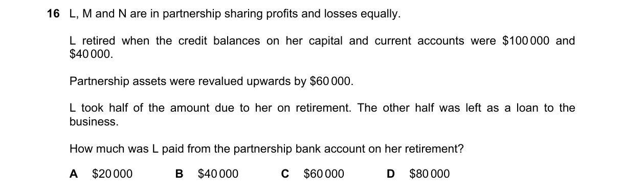 Question 16 from 9706/12/O/N/19