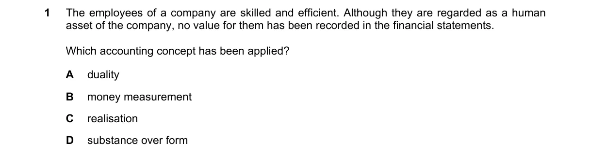 Question 1 from 9706/13/O/N/19