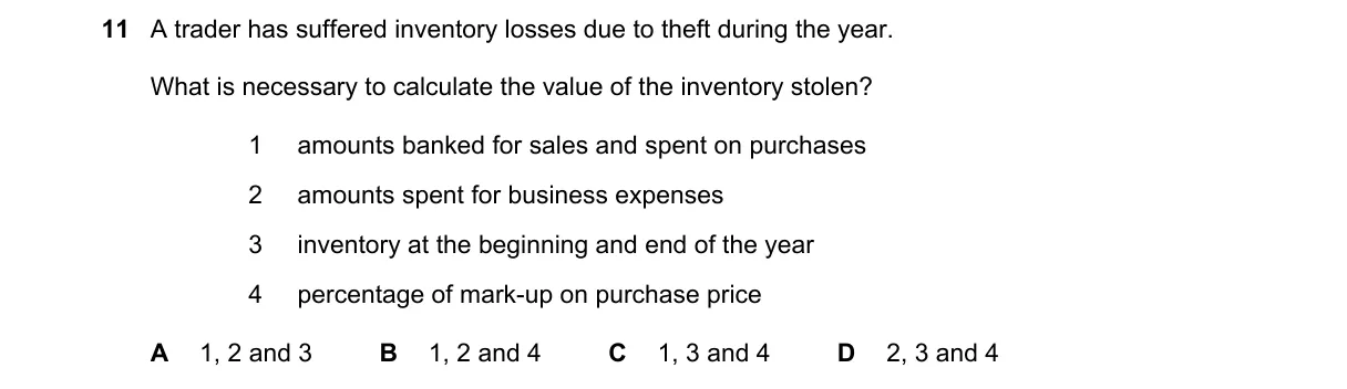 Question 11 from 9706/13/O/N/19