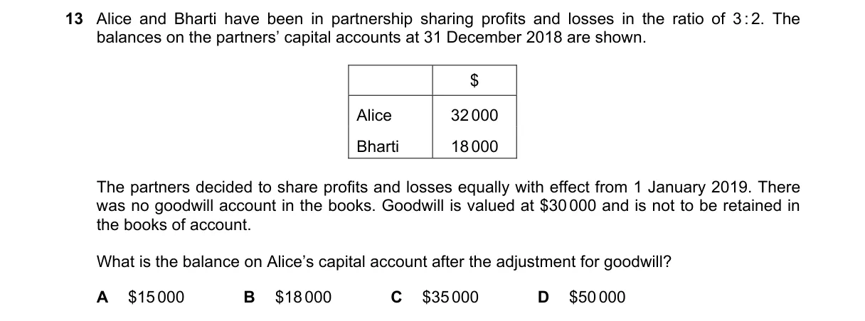 Question 13 from 9706/13/O/N/19