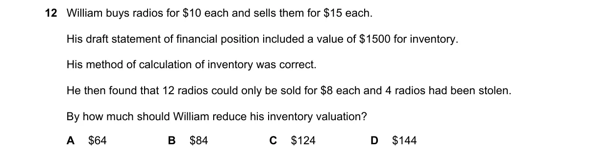 Question 12 from 9706/12/O/N/21