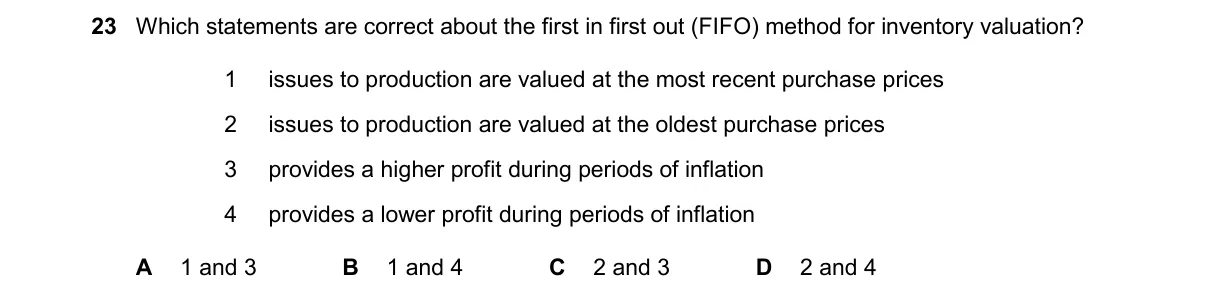 Question 23 from 9706/12/O/N/22