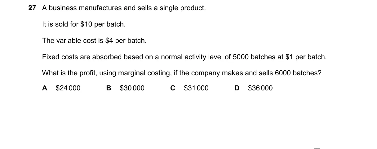 Question 27 from 9706/12/O/N/22